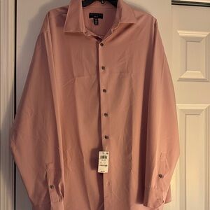 Alfani Soft Mauve Collared Shirt Size XL 17-17 1/2 neck sleeve 36/37 NWT